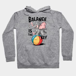 Balance is the Key Elephant Balancing Hoodie